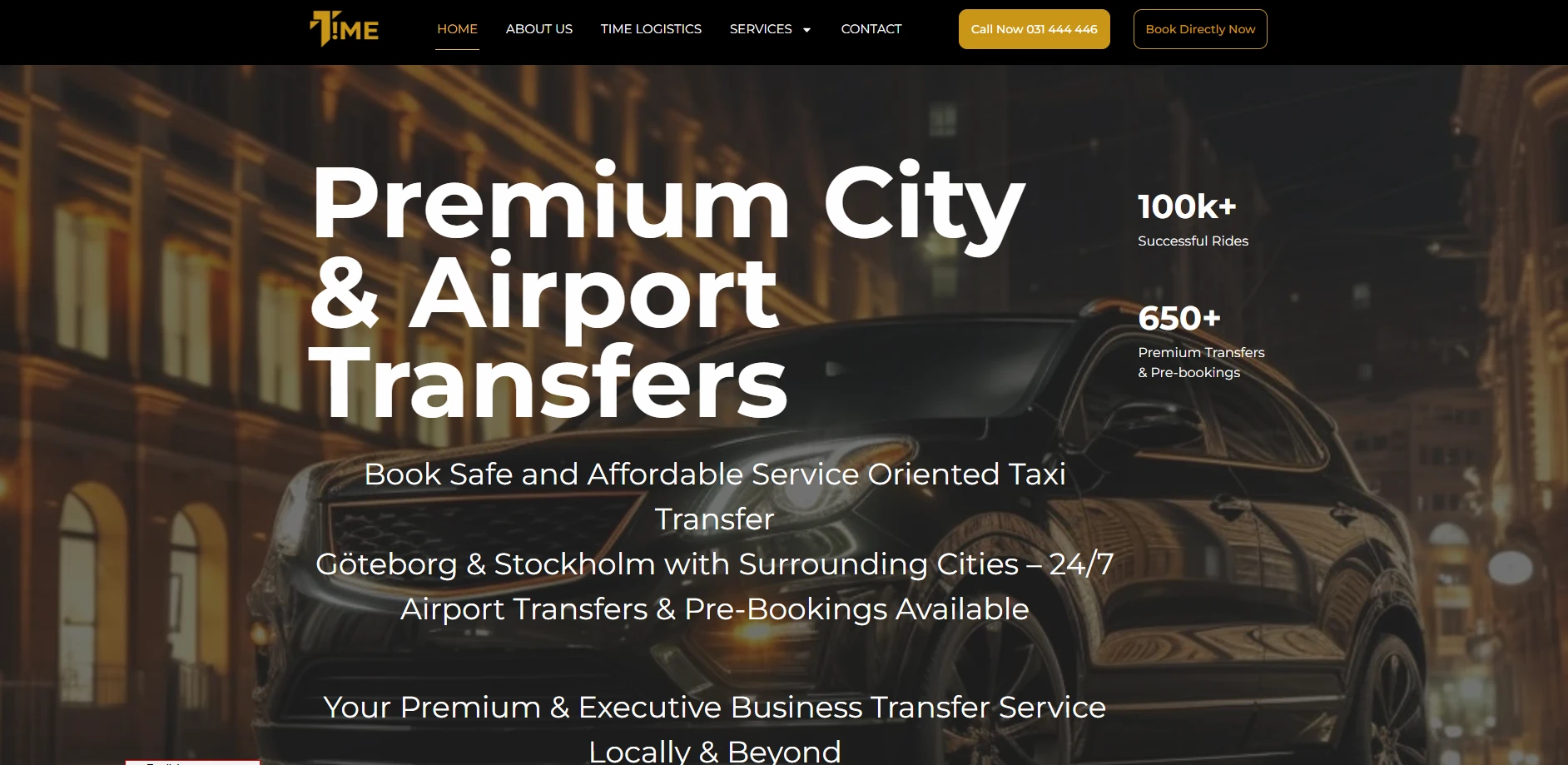 TaxiTime Landing Page
